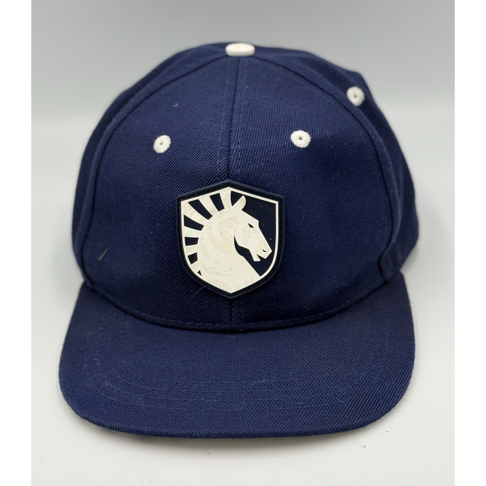 Team Liquid Basics SnapBack Hat Cap Navy Blue Embroidered Adjustable Casual